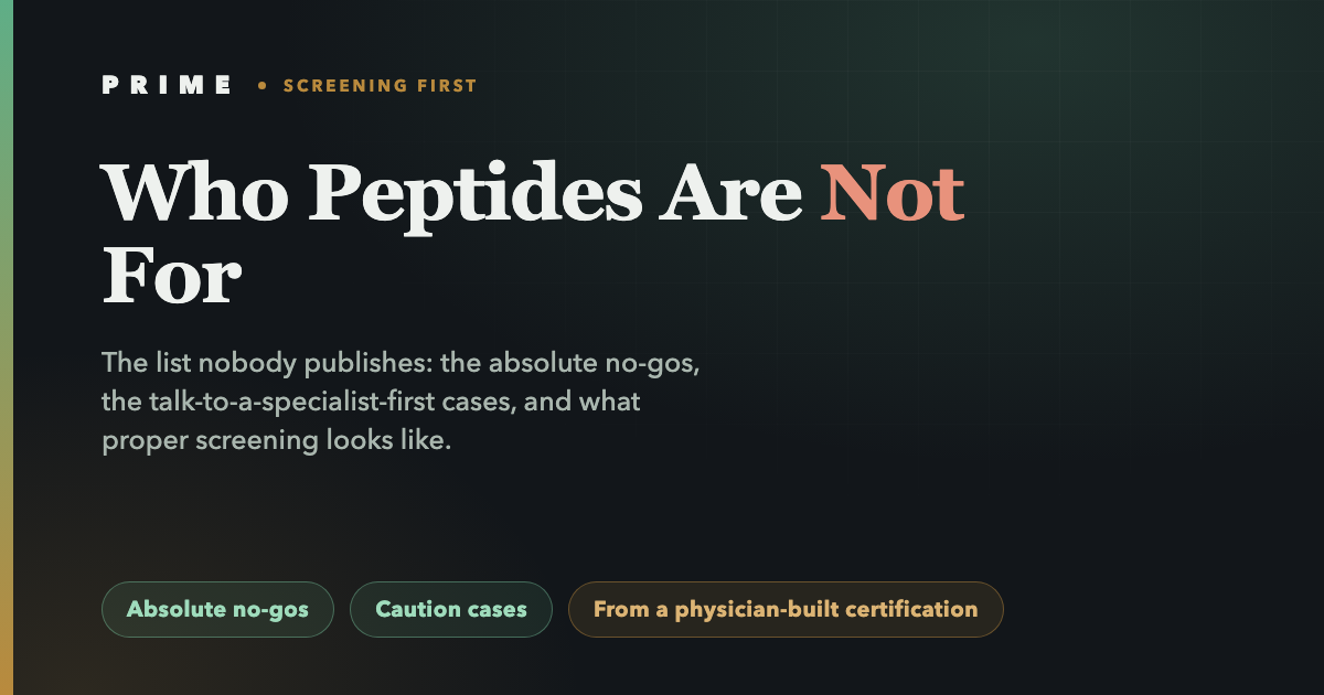 Who Peptides Are Not For cover